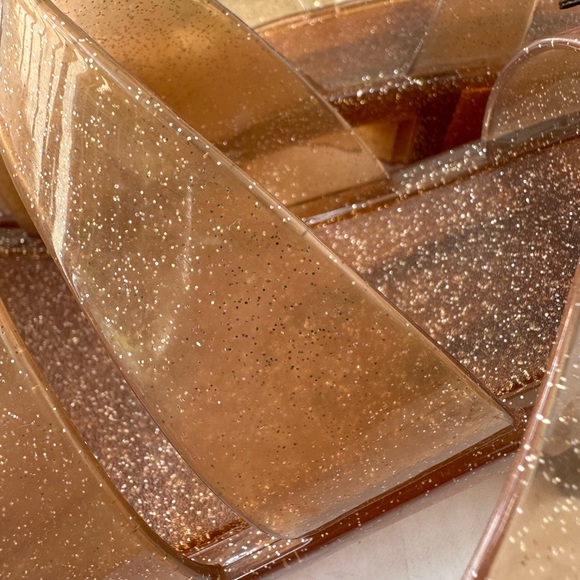 Light pink sparkle jelly sandals - Picture 2 of 7